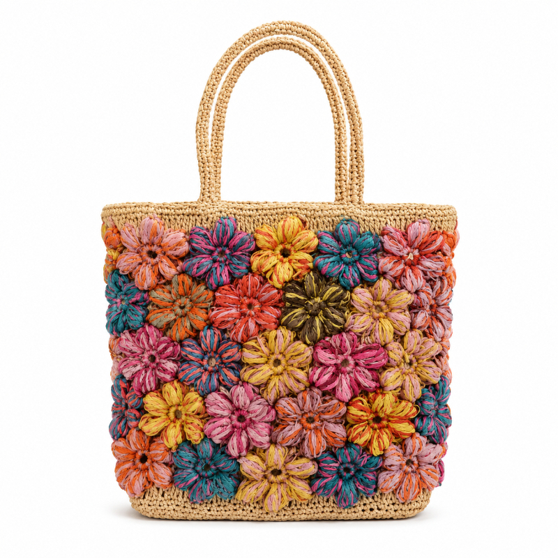 Women'S Raffia Bags - Handmade Raffia Tote Bag for Women