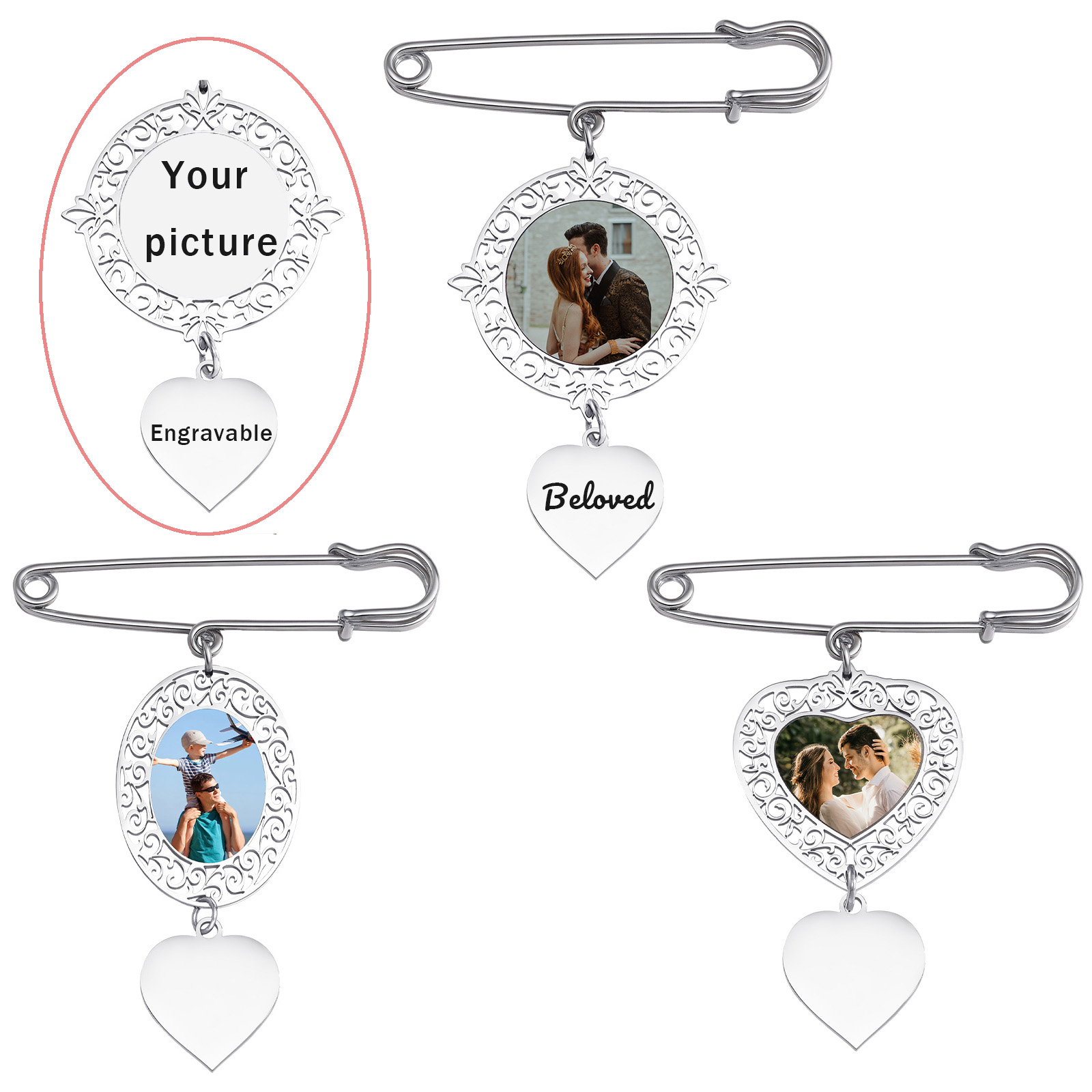 Women Bags Office - Custom Picture Badge Brooches Pin DIY