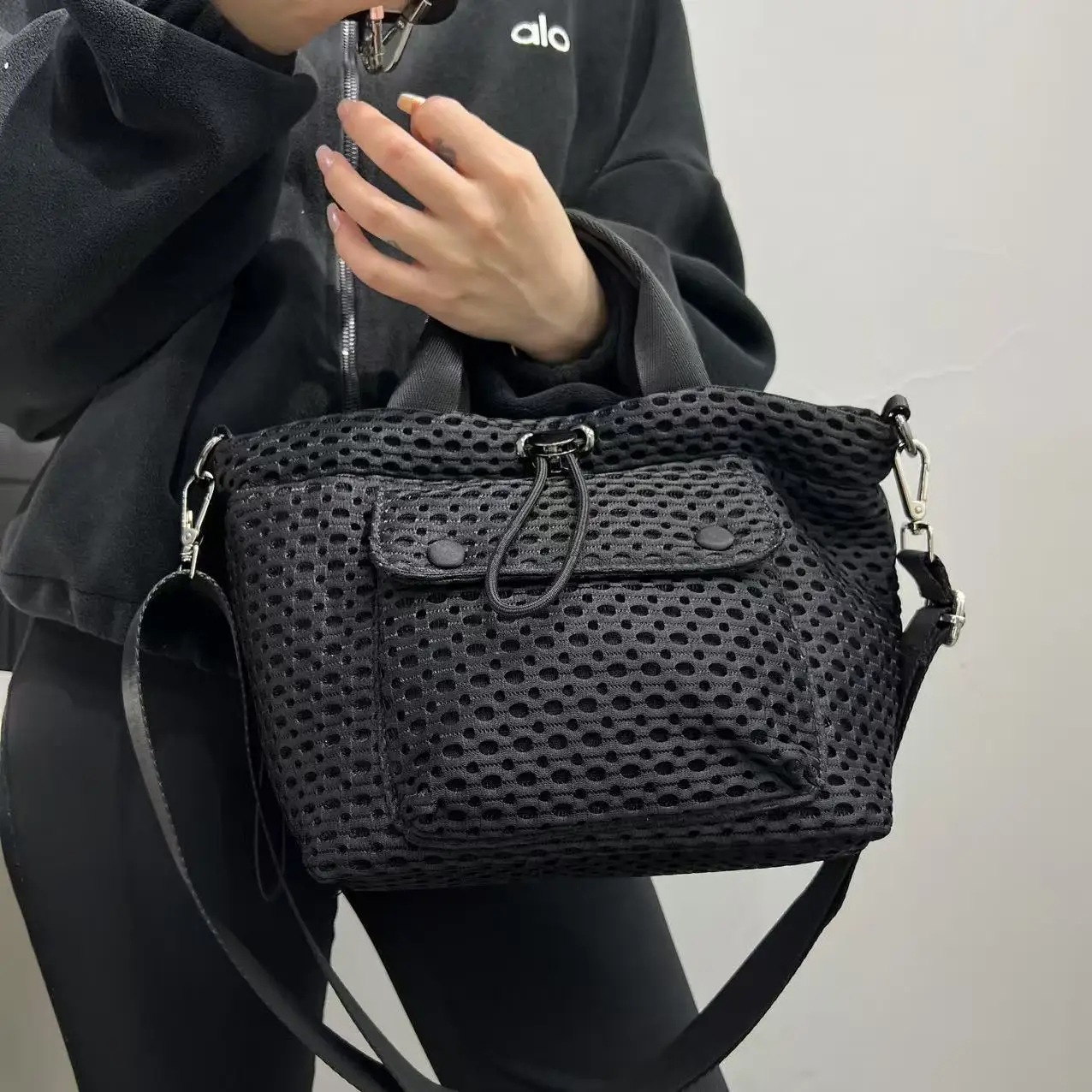 Women Bags Polene - Ladies' fashionable mesh lightweight front pocket