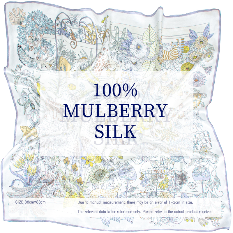 Women Bags Office - Women's 100% Mulberry Silk Square Scarf