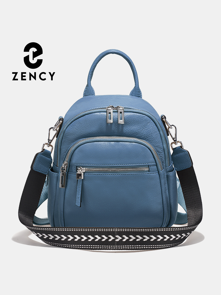 Women Bags Office - Zency Genuine Leather Small Backpack Knapsack