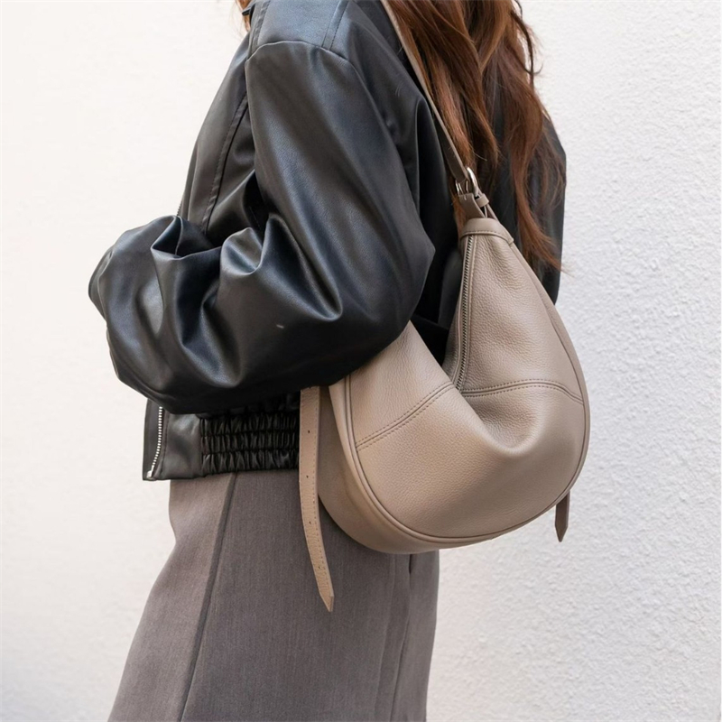Women Bags Office - BURMINSA Luxury Genuine Leather Soft Hobo