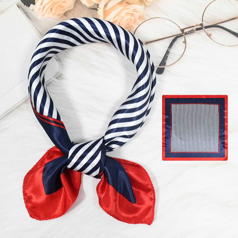 Women Bags Office - Luxury Design Print Silk Square Scarf