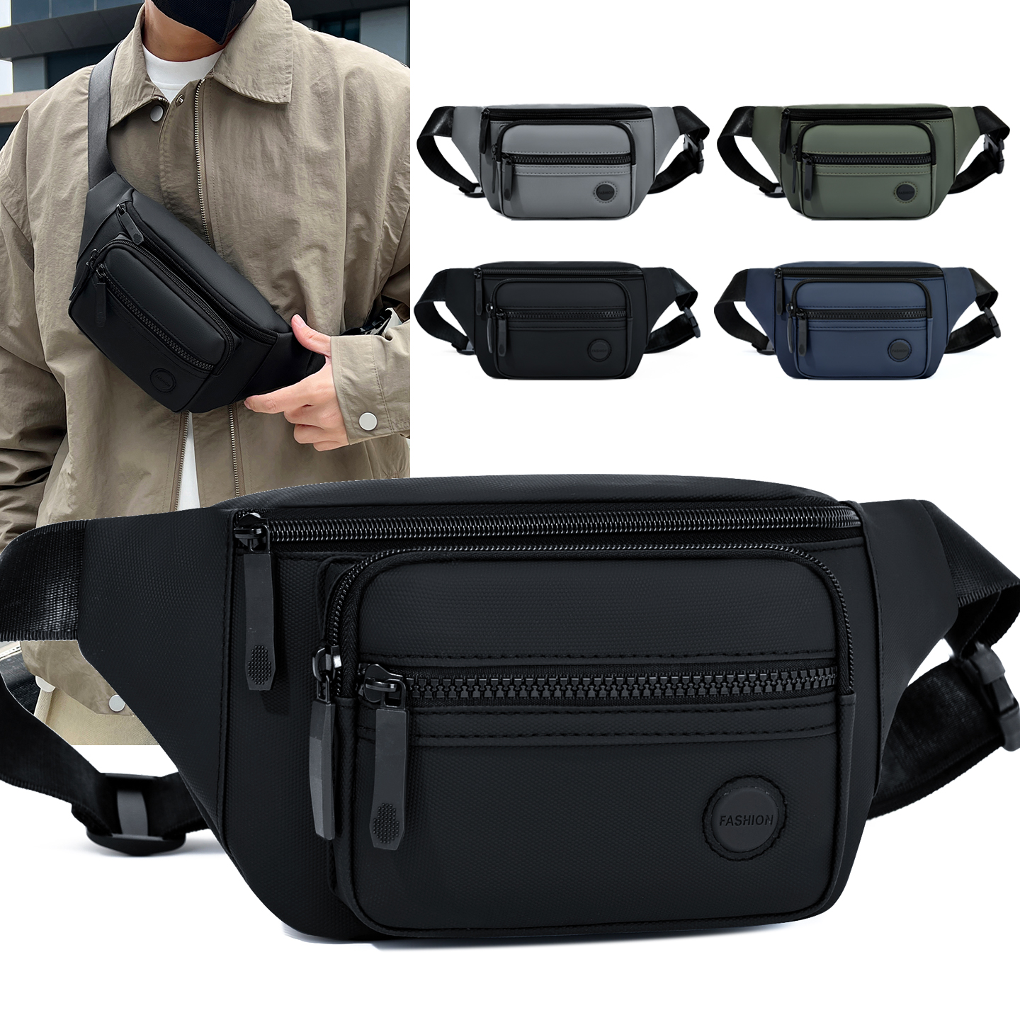 Women Bags Office - Unisex Waterproof Waist Bag Pack Male