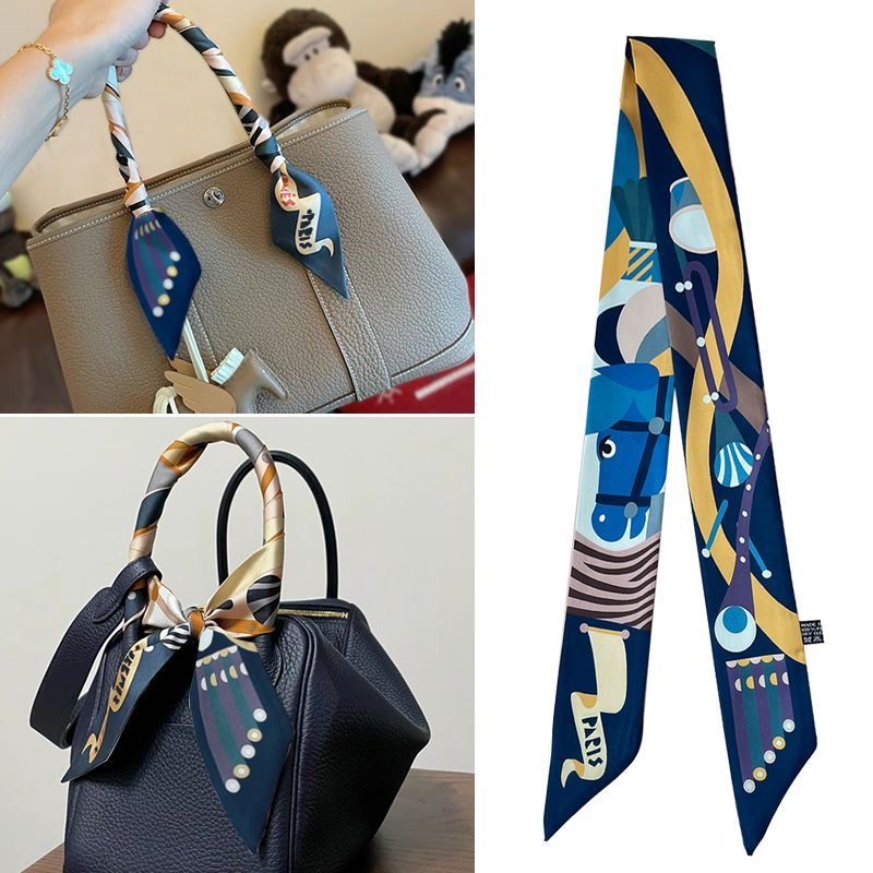 Women Bags Polene - Colorful Horse Print Scarf Long Strip