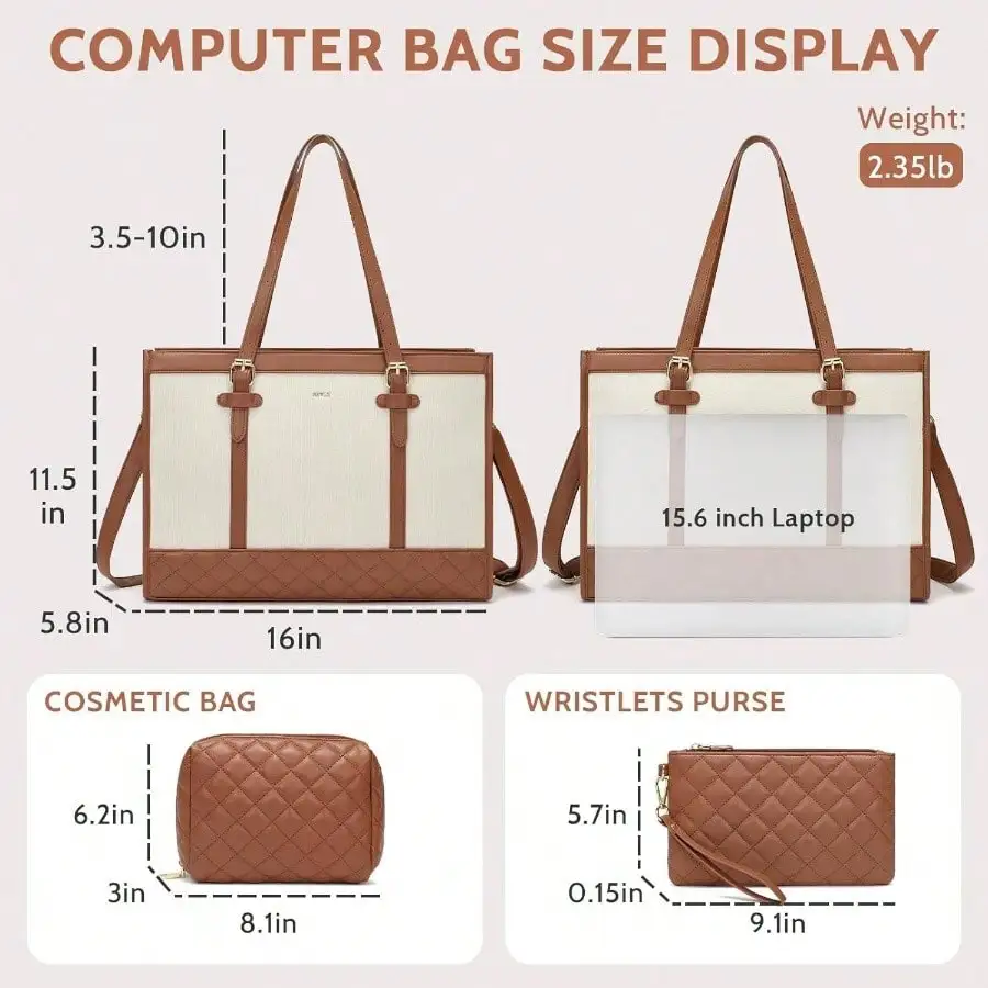 3pcs Laptop Bag Women, 15.6 In - Women'S Tote Bags For Work review and price