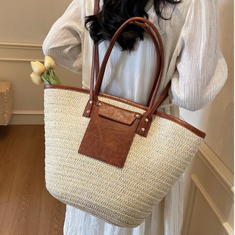 Woven Shoulder Bag Straw Baske - Women'S Raffia Bags review and price
