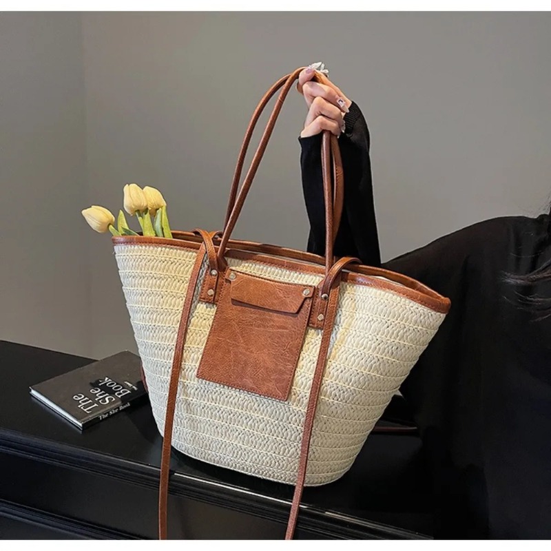 Woven Shoulder Bag Straw Baske - Women'S Raffia Bags review and price