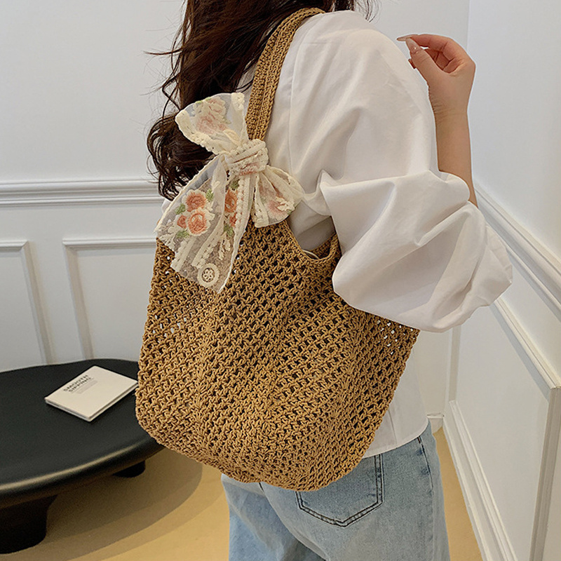 Summer Lace Bow Tote Bags Wome - Women'S Raffia Bags review and price