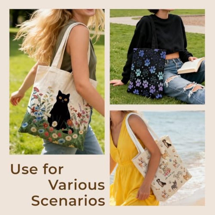 Cute Aesthetic Canvas Tote Bag - Women'S Tote Bags For Work review and price