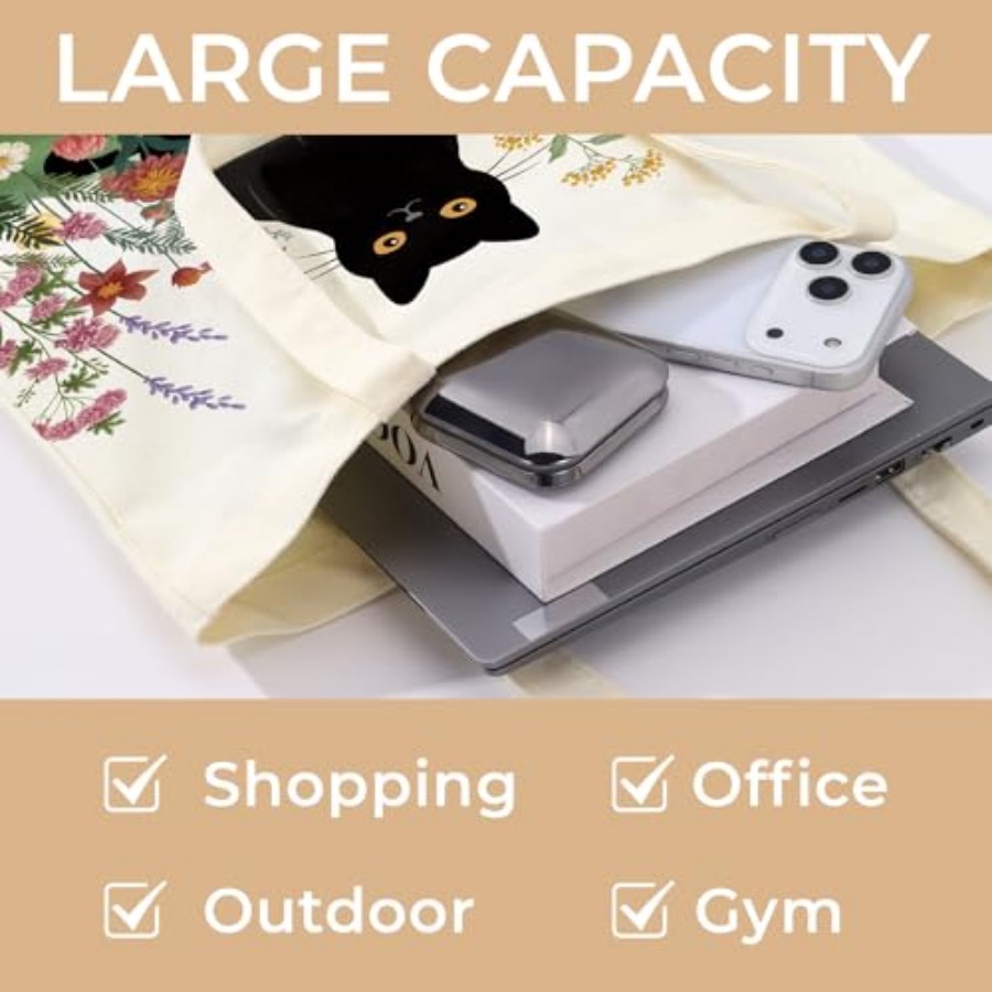 Cute Aesthetic Canvas Tote Bag - Women'S Tote Bags For Work review and price