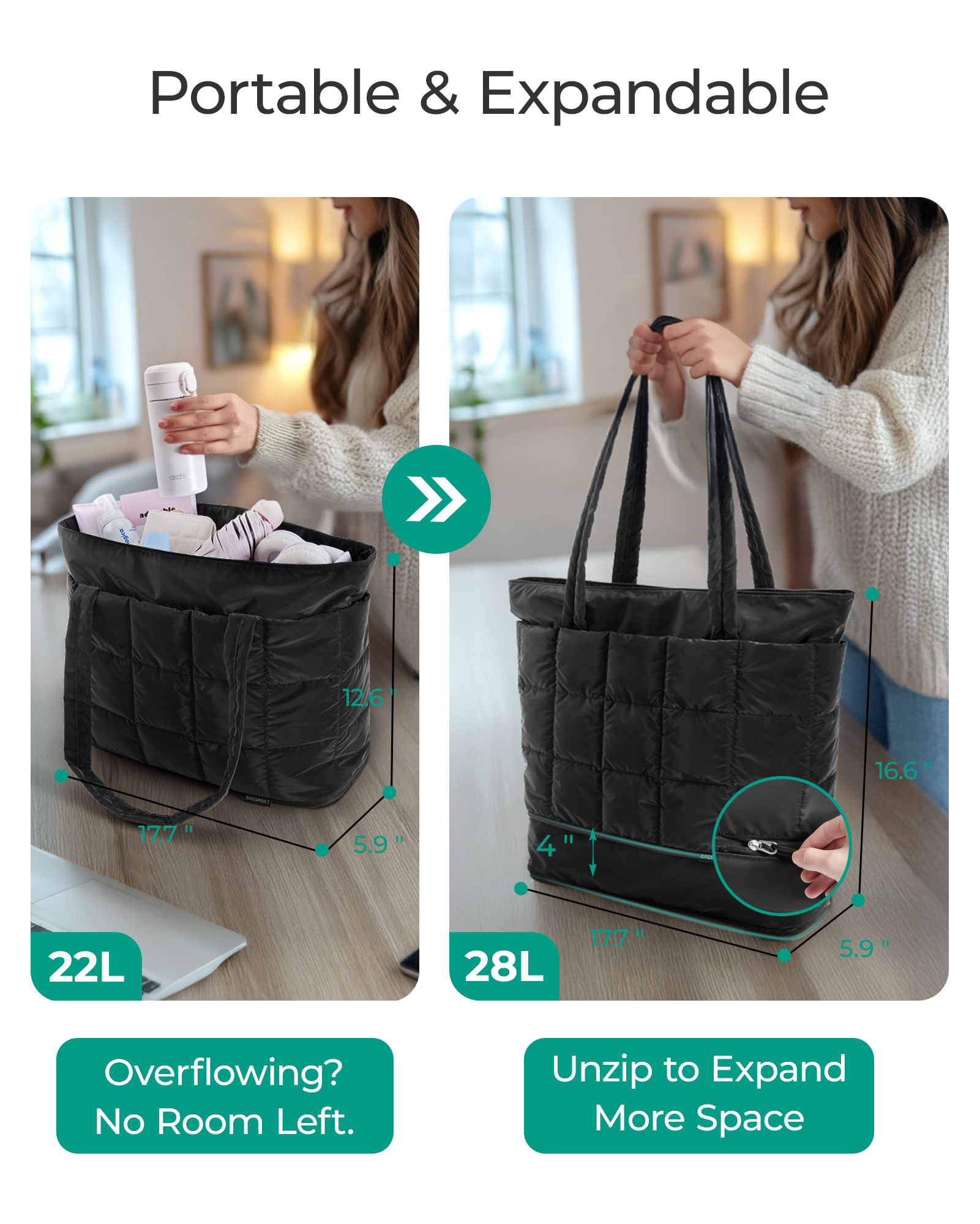BAGSMART Travel Tote Bag Women - Women'S Tote Bags For Work review and price