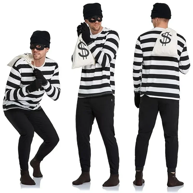 Convict Thief Cosplay Costume  - Women Bags For Party review and price
